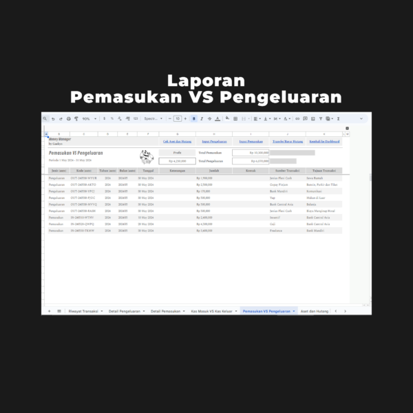 Money Manager Lite - Google Sheet (Bhs Indonesia) - Image 4