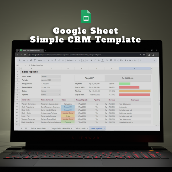 Simple CRM Google Sheets (Bhs Indonesia)